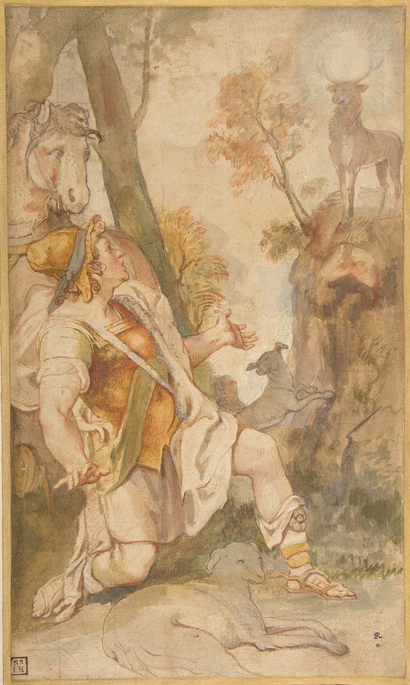 The Vision of Saint Eustace by Federico Zuccaro, 1542–1609 — digital art print download