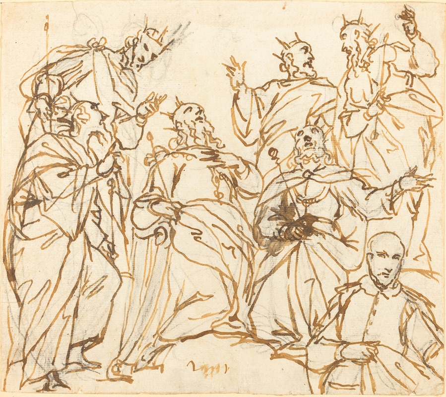 David and the Patriarchs with a Donor — Giovanni Battista Maganza II