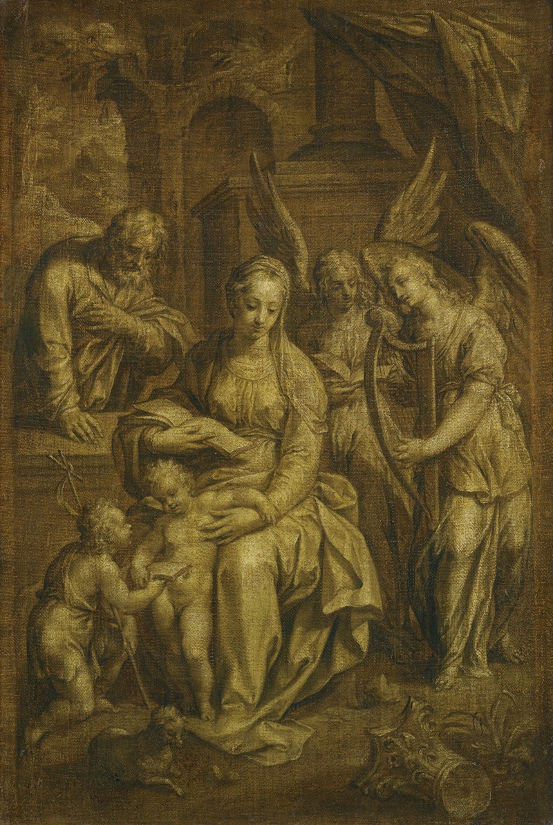 Holy Family With Angels — Hendrik de Clerck