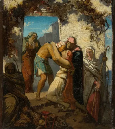 A Scene from the Story of Tobit by Анри Леман — digital art print download