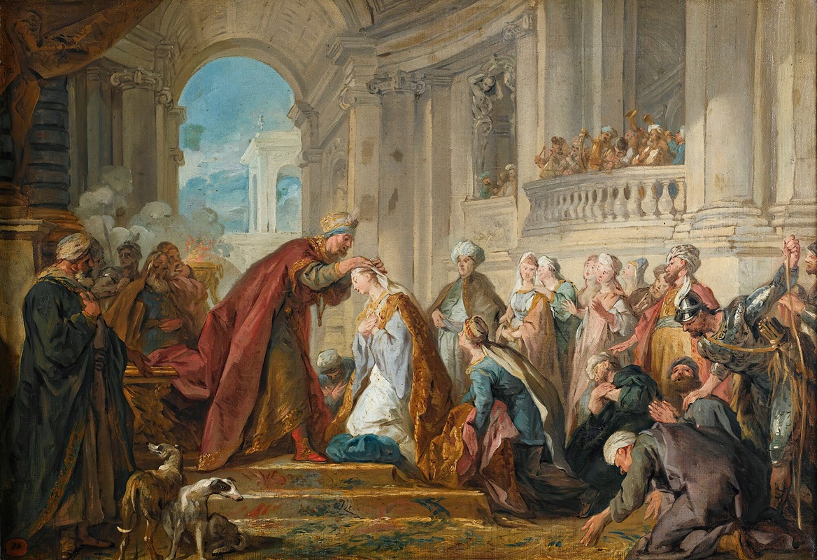 The crowning of Esther — Jean-François de Troy