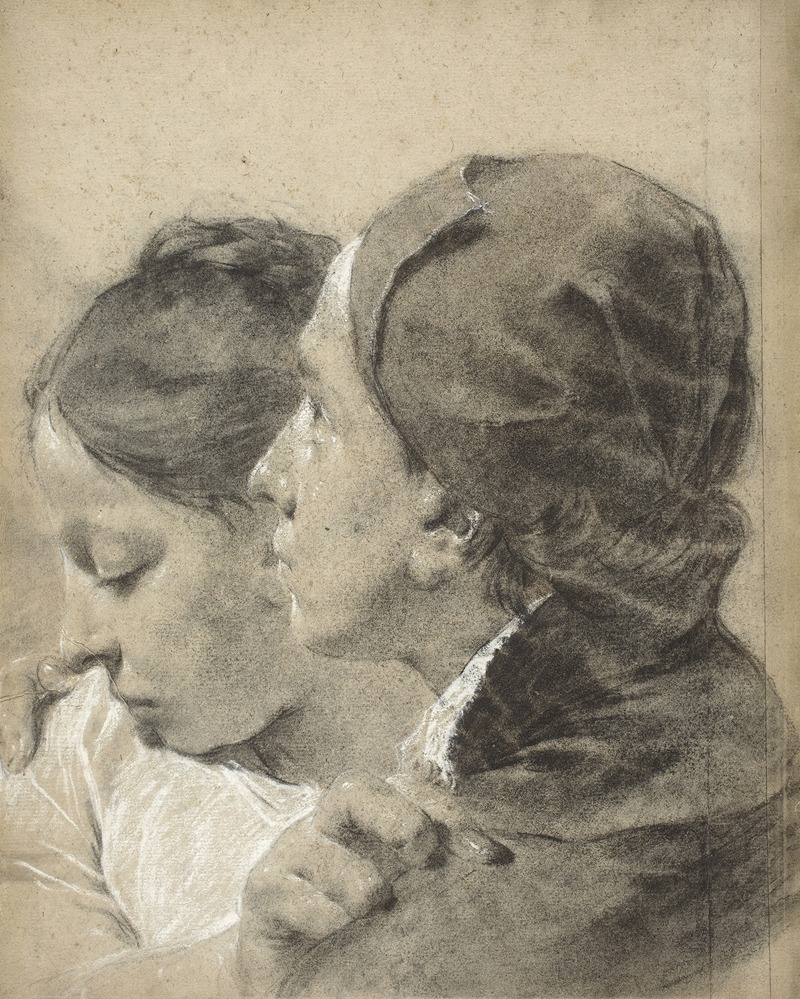 A Young Man Embracing a Girl — Giovanni Battista Piazzetta