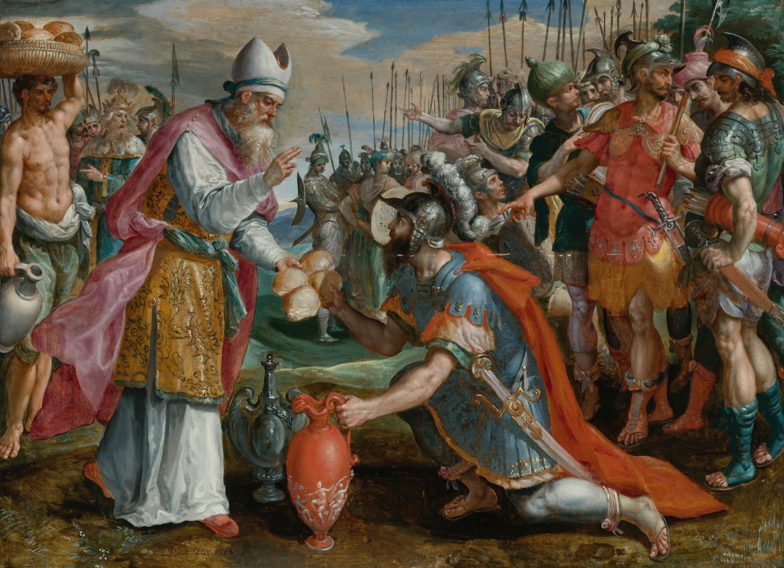 Abraham And Melchizedek by Мартен де Вос, 1602 — digital art print download