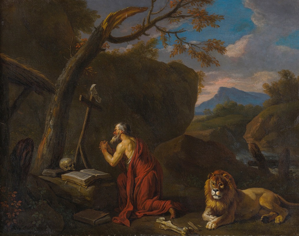 The Penitent Saint Jerome by Pieter van Bloemen — digital art print download