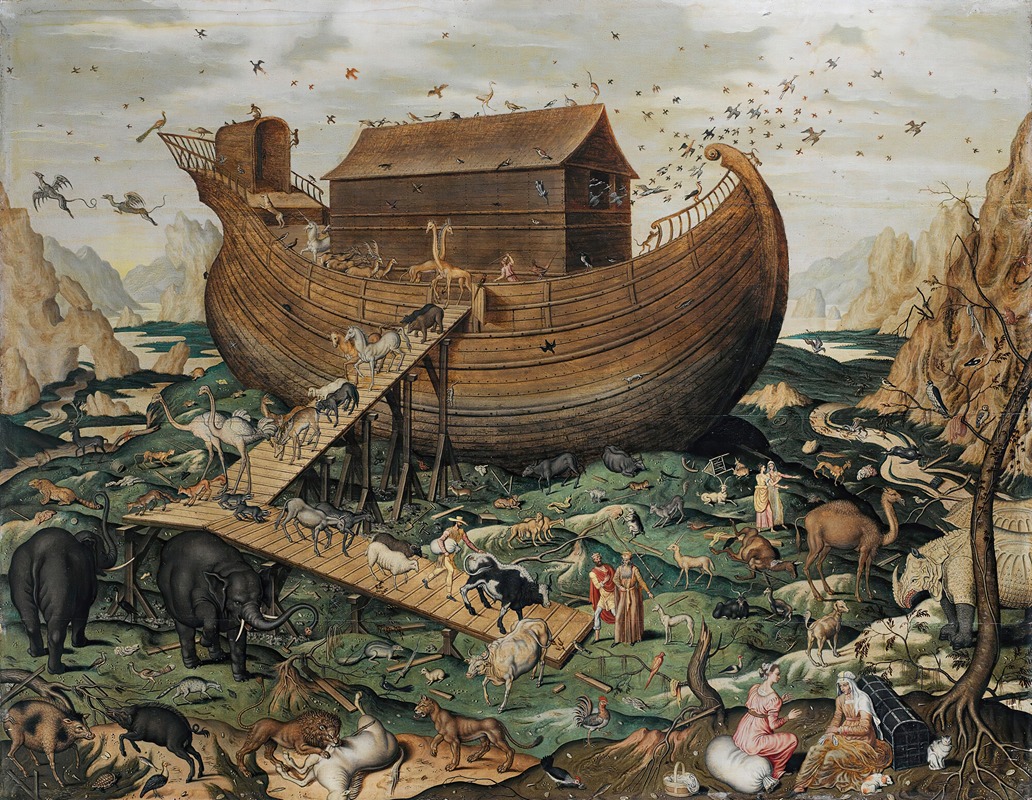 Noah's ark on the Mount Ararat by Simon de Myle — digital art print download