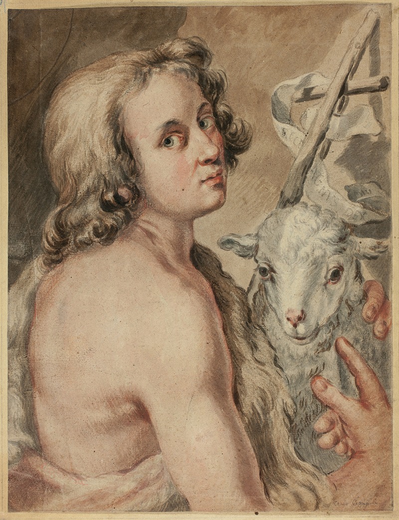 Saint John the Baptist with Lamb by After Carlo Cignani — digital art print download