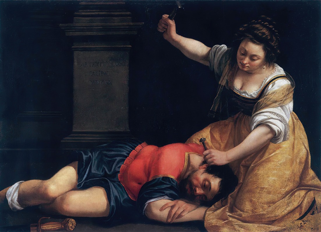 Jael and Sisera by Artemisia Gentileschi — digital art print download