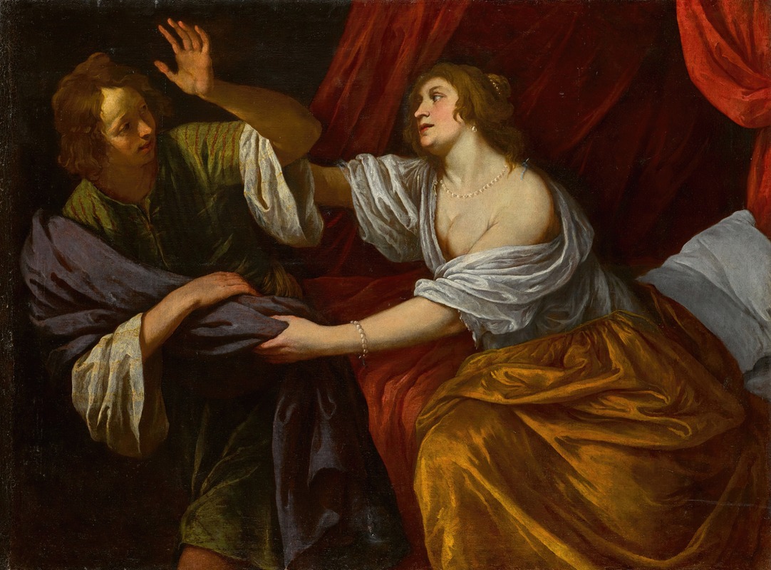 Joseph and Potiphar's wife by Giovanni Andrea de' Ferrari — digital art print download