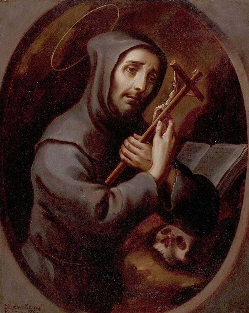 St. Francis by Nicolás Enríquez, 1760 — digital art print download