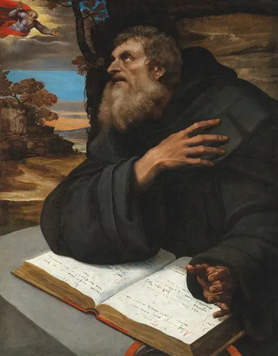 The Vision of Saint Anthony Abbot by Себастьяно дель Пьомбо — digital art print download