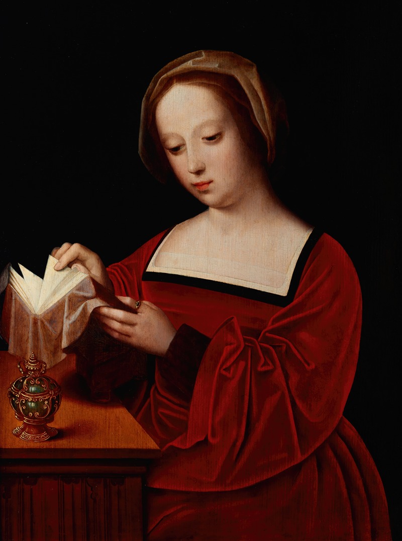 Saint Mary Magdalene Reading a Book by After Adriaen Isenbrant — digital art print download