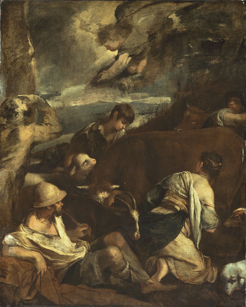 Annunciation to the Shepherds by After Jacobo Bassano, c. 1710 — digital art print download