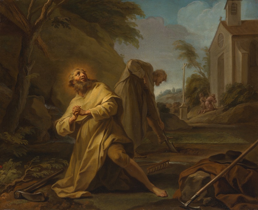 Saint Hymer in Solitude by After Jean Restout, c. 1735 — digital art print download