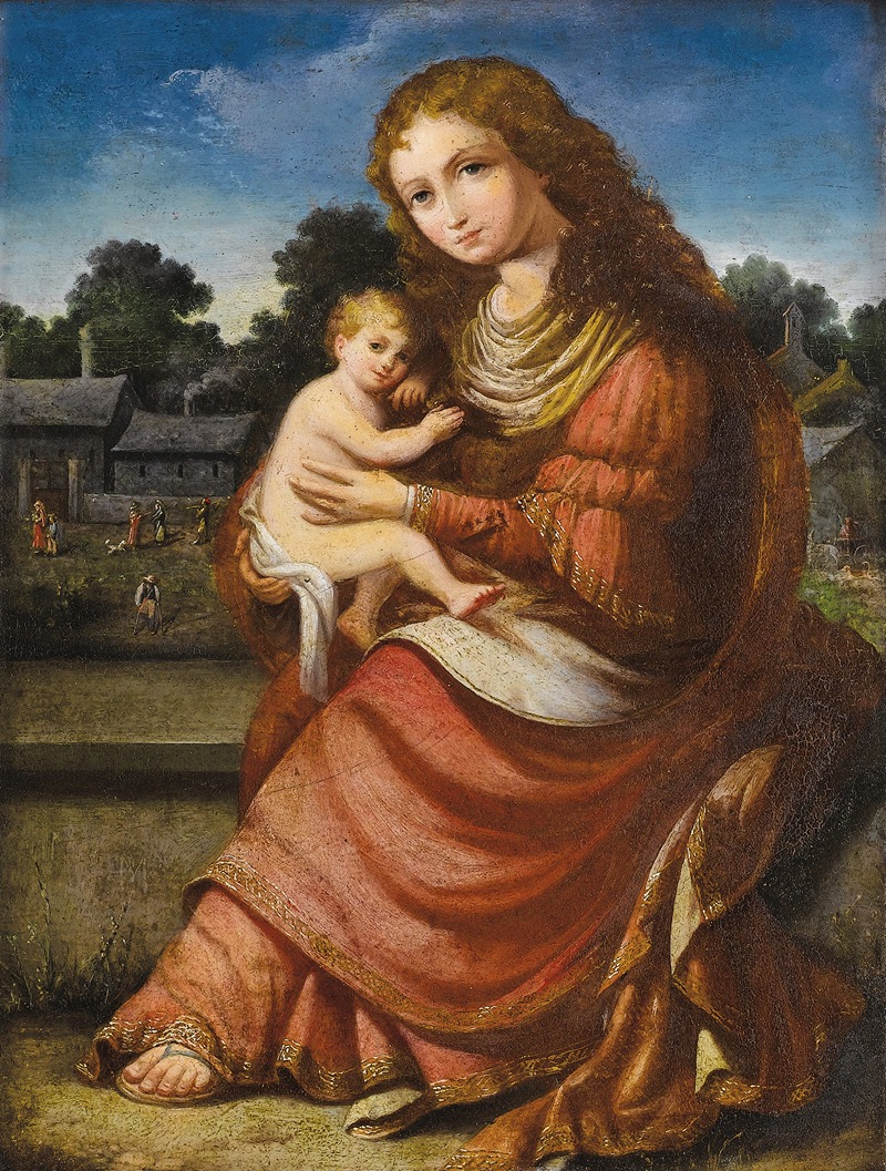 Madonna and Child by Circle of Domenichino — digital art print download