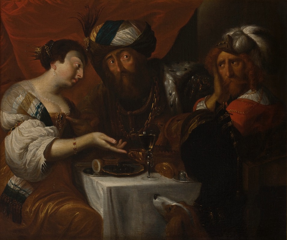 Feast of Esther by Hendrick Herregouts, 1653 — digital art print download