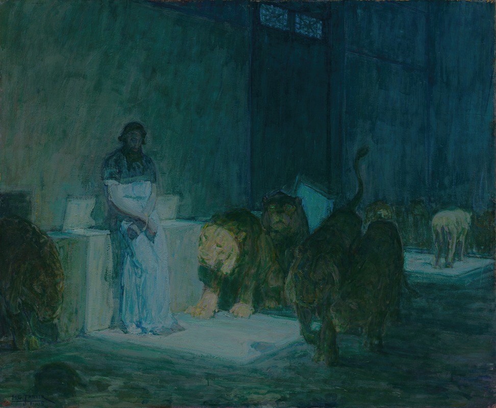 Daniel in the Lions' Den by Генри Оссава Таннер, 1907-1918 — digital art print download
