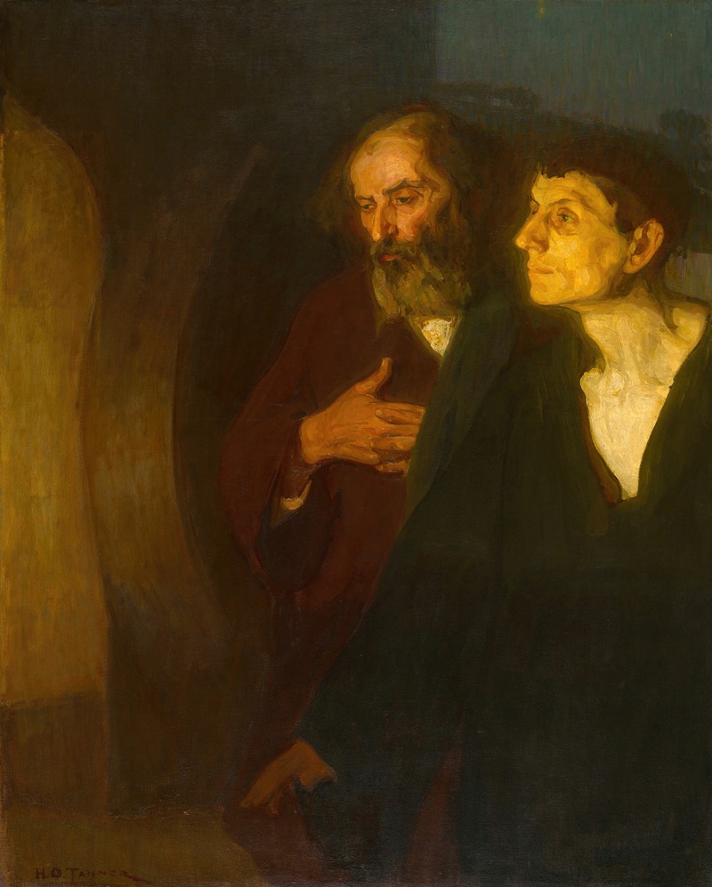 The Two Disciples at the Tomb by Генри Оссава Таннер, c. 1906 — digital art print download