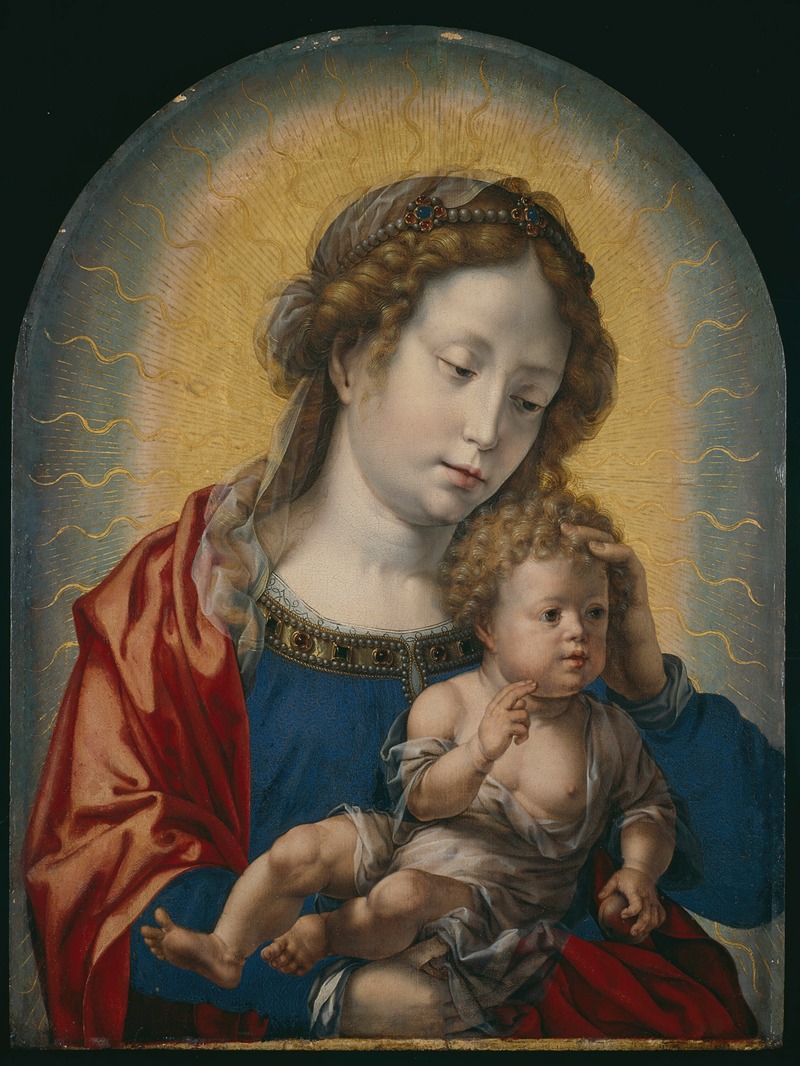 Virgin and Child by Ян Госсарт, c. 1520 — digital art print download
