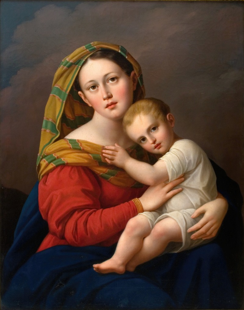 Madonna with Child by Юзеф Олежкевич, 1803 — digital art print download