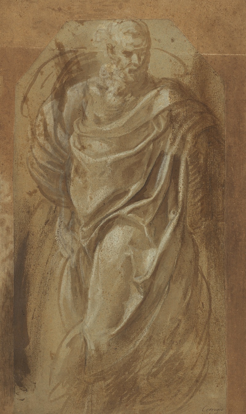 A Standing Man in Classical Drapery by Girolamo Muziano, 1544-1549 — digital art print download
