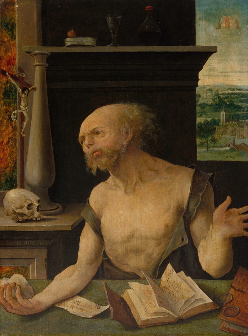Saint Jerome in Penitence by Master of the Lille Adoration — digital art print download