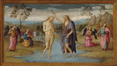 The Baptism of Christ by Пьетро Перуджино — digital art print download