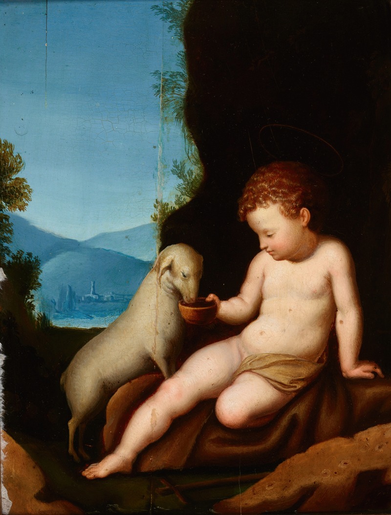Saint John the Baptist Watering the Lamb — Anonymous