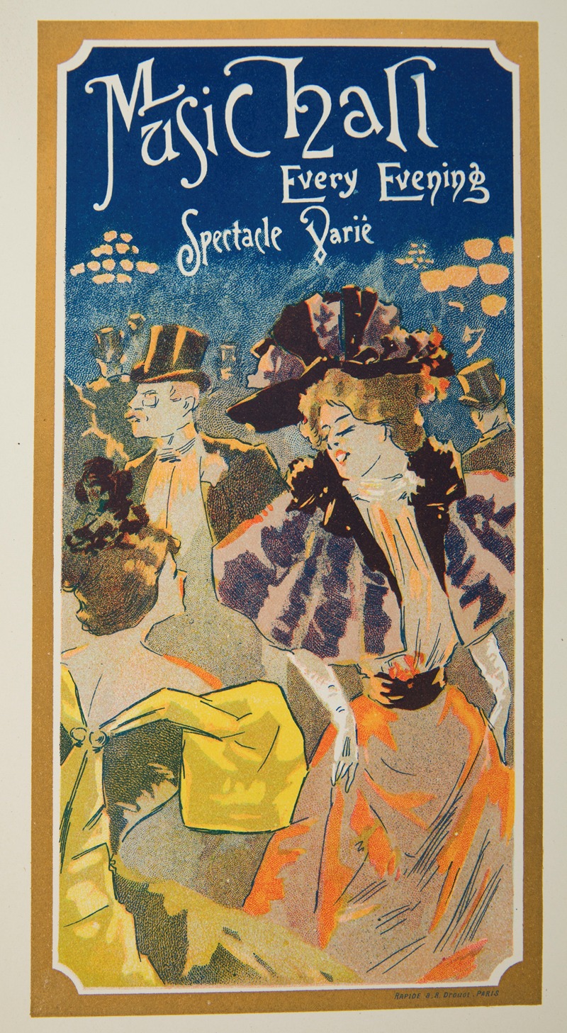 Music hall, Every Evening by Фердинанд Мисти-Мифльез, 1897 — digital art print download