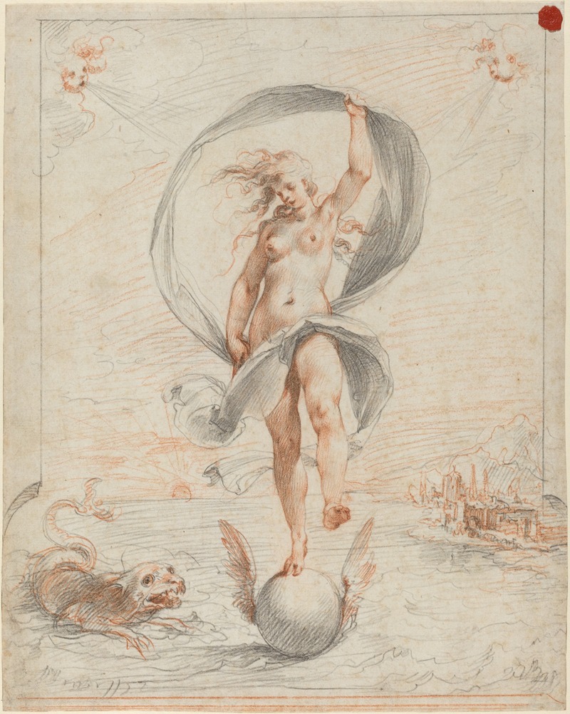 Allegorical Figure by Giuseppe Cesari — digital art print download