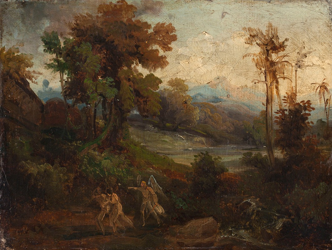 Adam et Eve chassés du Paradis — Anonymous