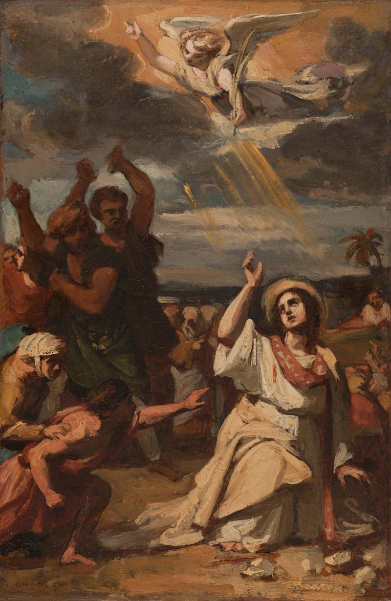 Le martyre de saint Etienne by Огюст Кудер, 1836 — digital art print download