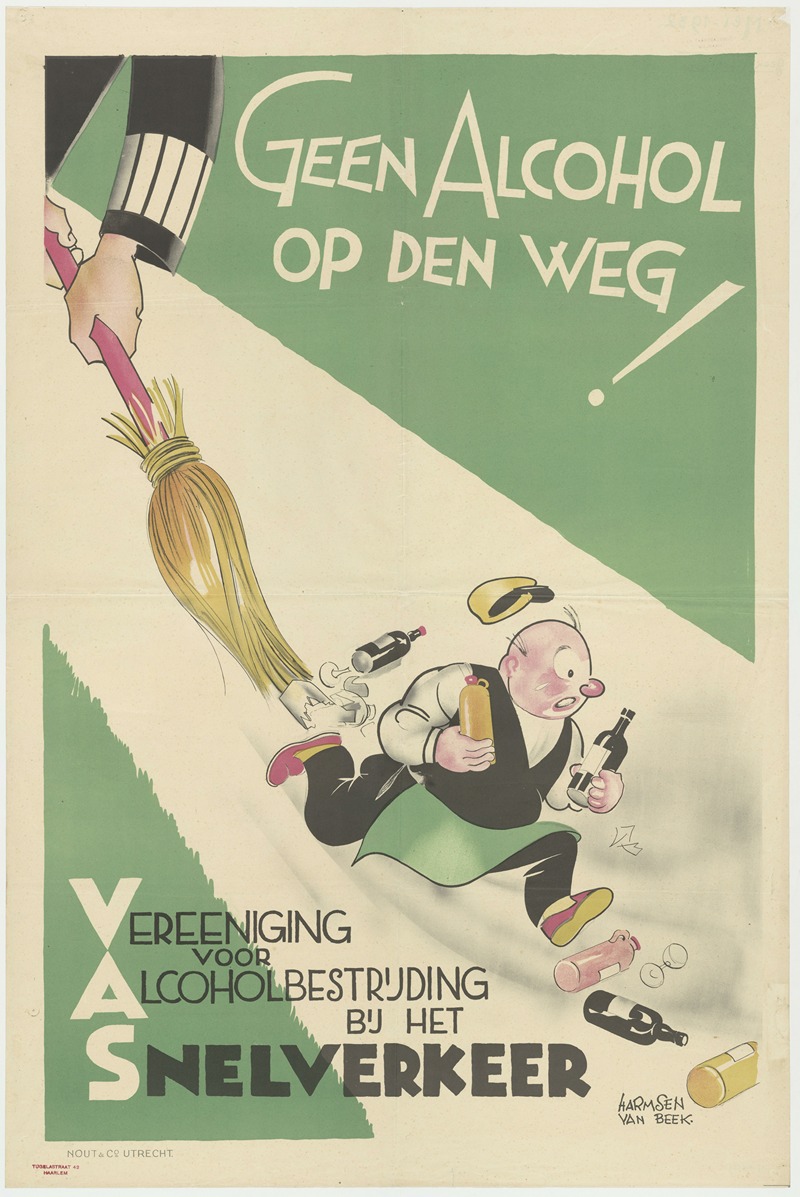 Geen Alcohol op den weg! by Harmsen van Beek, 1932 — digital art print download