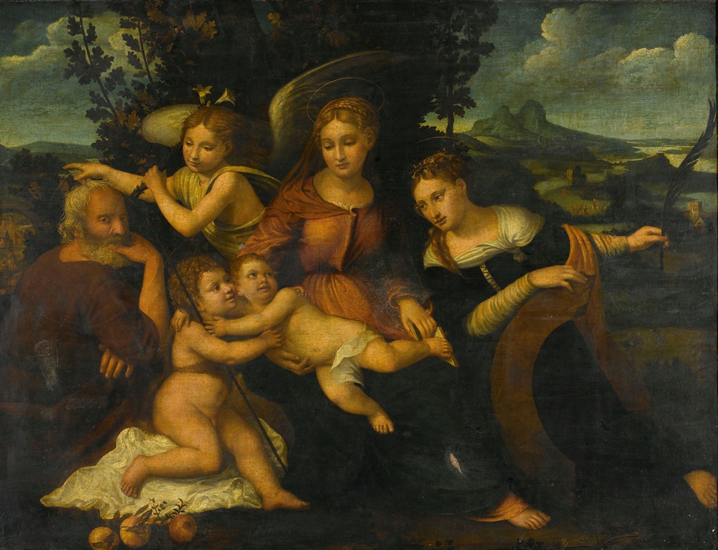 Holy Family with Saint Catherine — Francesco Torbido