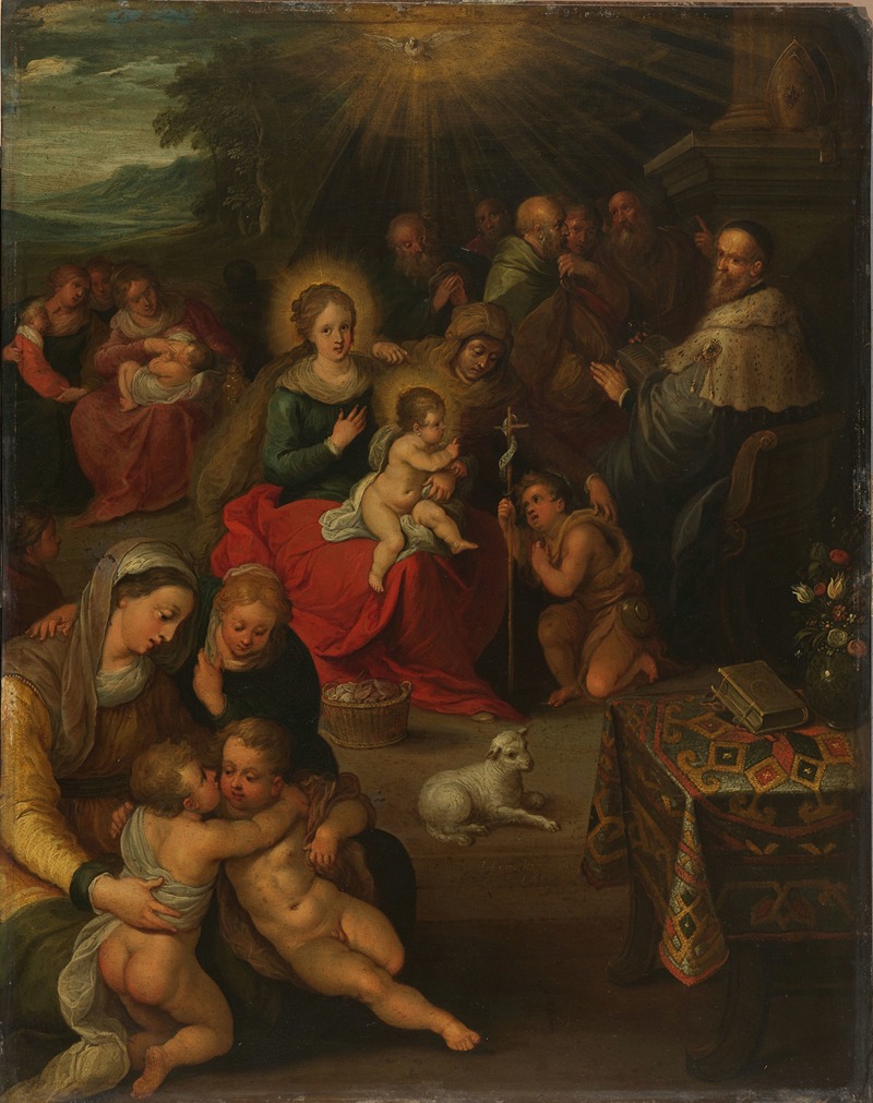 The Holy Kinship by Франс Франкен Младший, 1616 — digital art print download