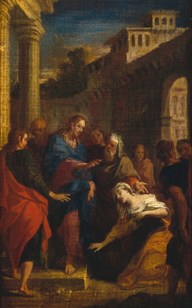 Le Christ et l'Hémorroïsse by Louis de Boullogne the Younger, 1695 — digital art print download