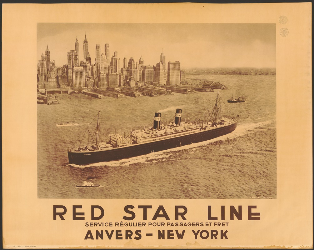 Red Star Line Anvers-New York — J.F. De Vos