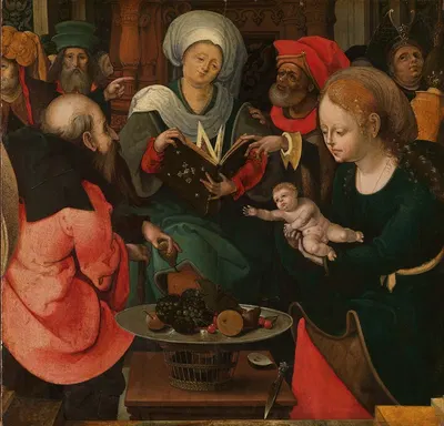 Holy Kinship by Master of the Lille Adoration — digital art print download