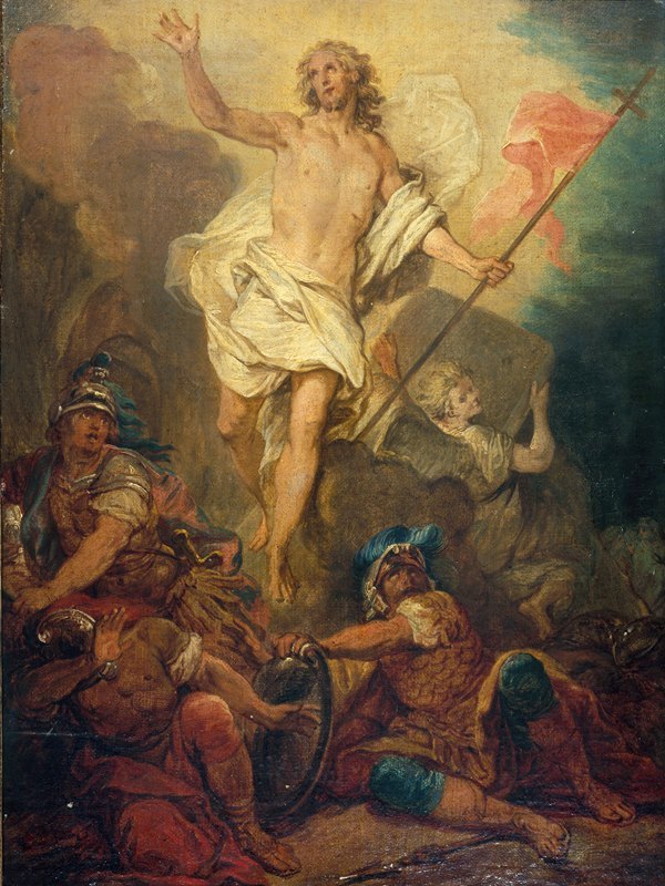 La résurrection du Christ by Nicolas Bertin, 1730 — digital art print download