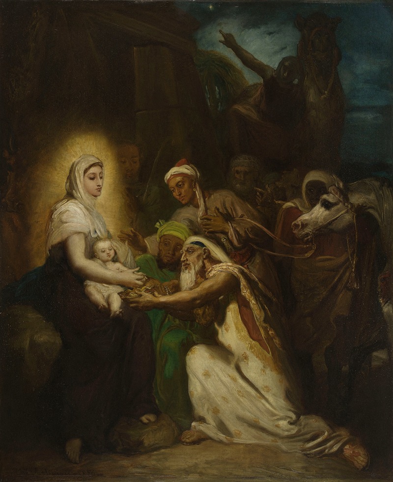 L'Adoration des Mages by Теодор Шассериу, 1856 — digital art print download