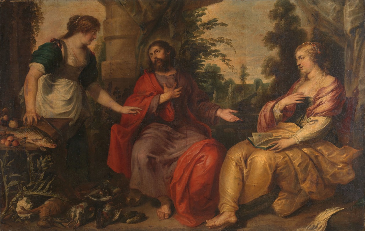 Christ with Martha and Mary by Vincent Malò I — digital art print download