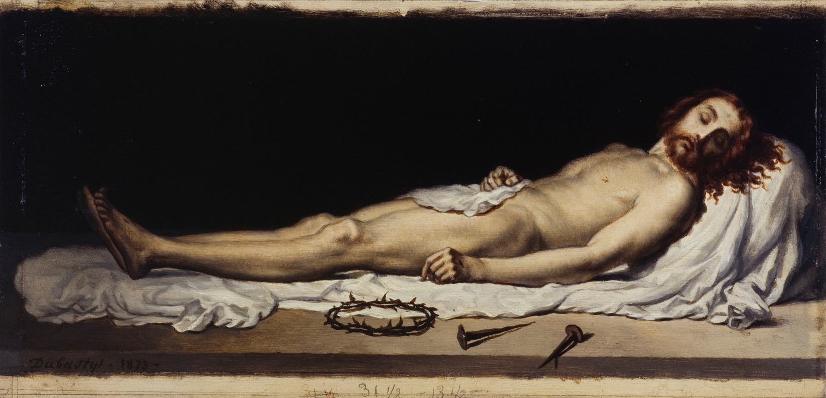 Le Christ mort by Adolphe-Henri Dubasty, 1873 — digital art print download