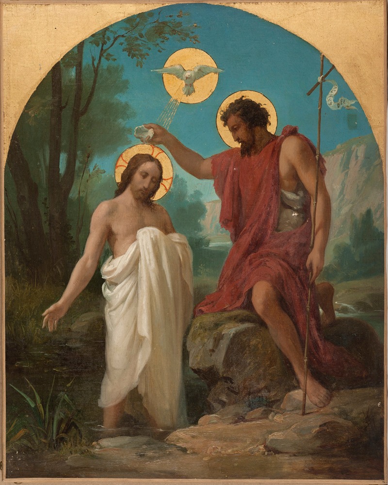 Le Baptême du Christ by Alexandre Grellet, 1872 — digital art print download