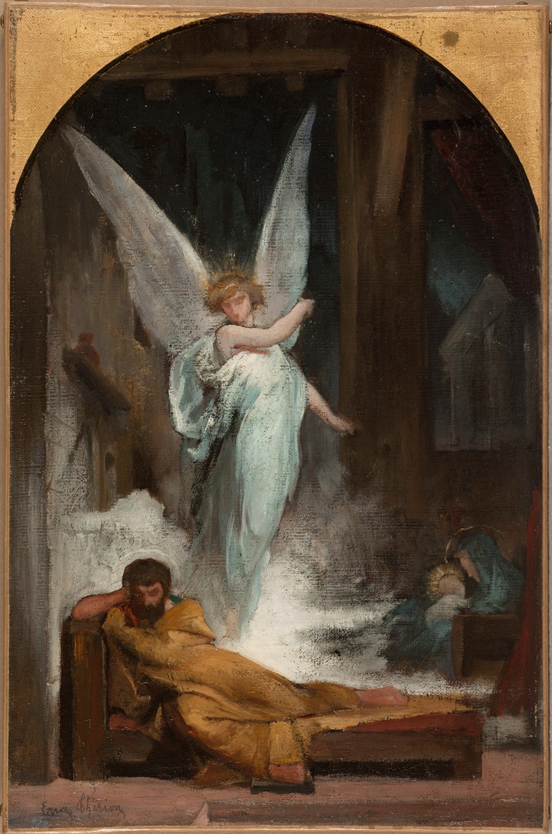 Le songe de Saint-Joseph by Eugène Romain Thirion, 1870 — digital art print download