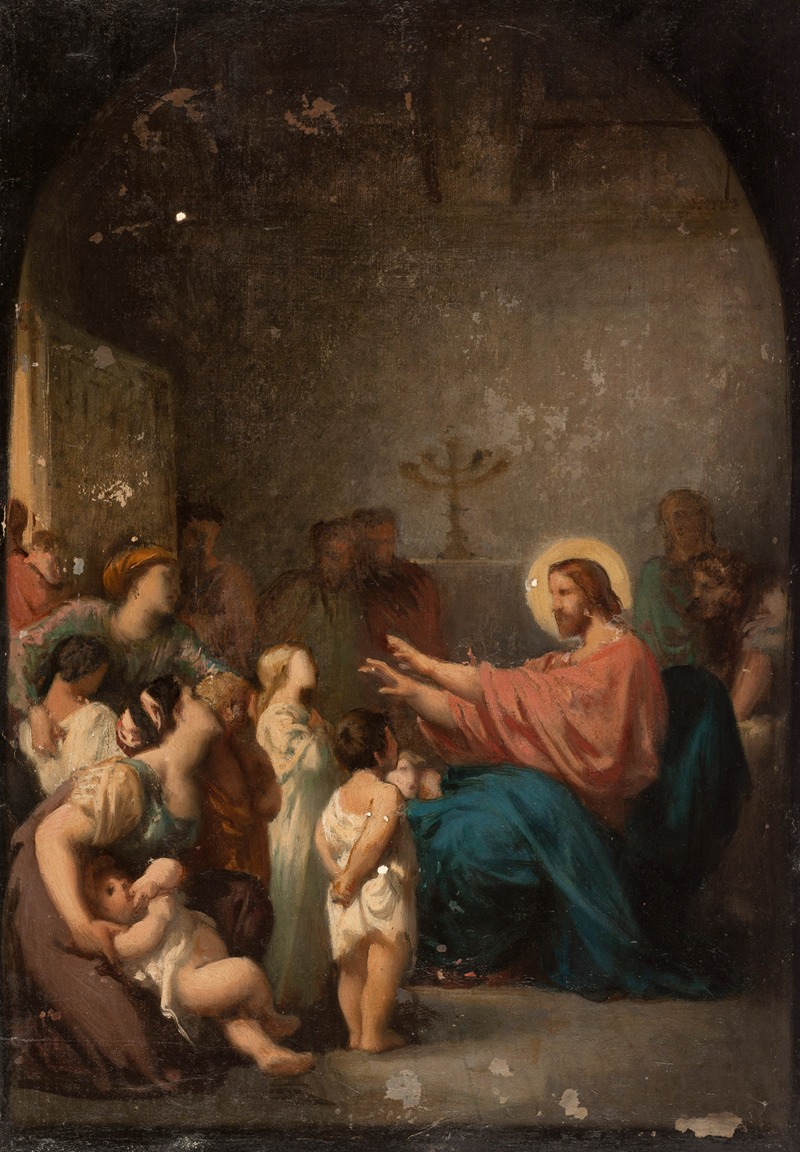 Jésus et les petits enfants by Феликс-Анри Джакомотти, 1864 — digital art print download