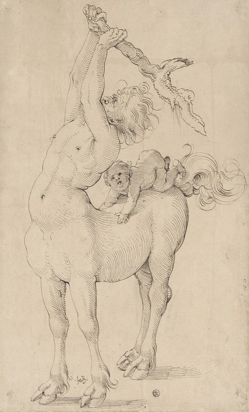 Kentaur und Putto by Ханс Бальдунг — digital art print download