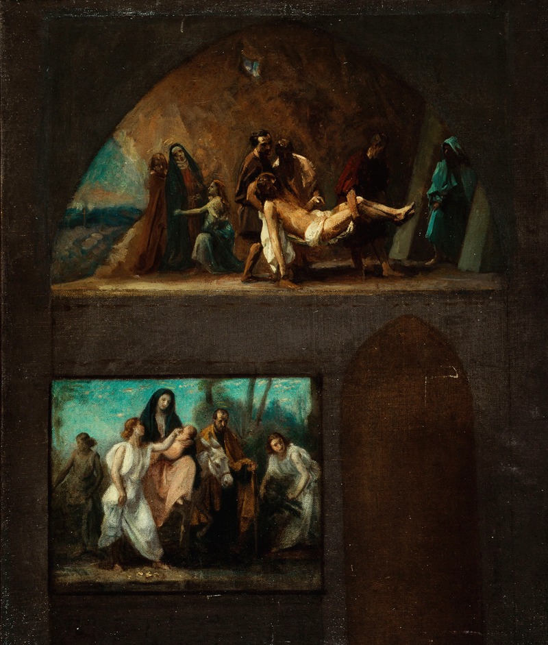 Fuite en Egypte et mise au tombeau — Jean Francois Gigoux