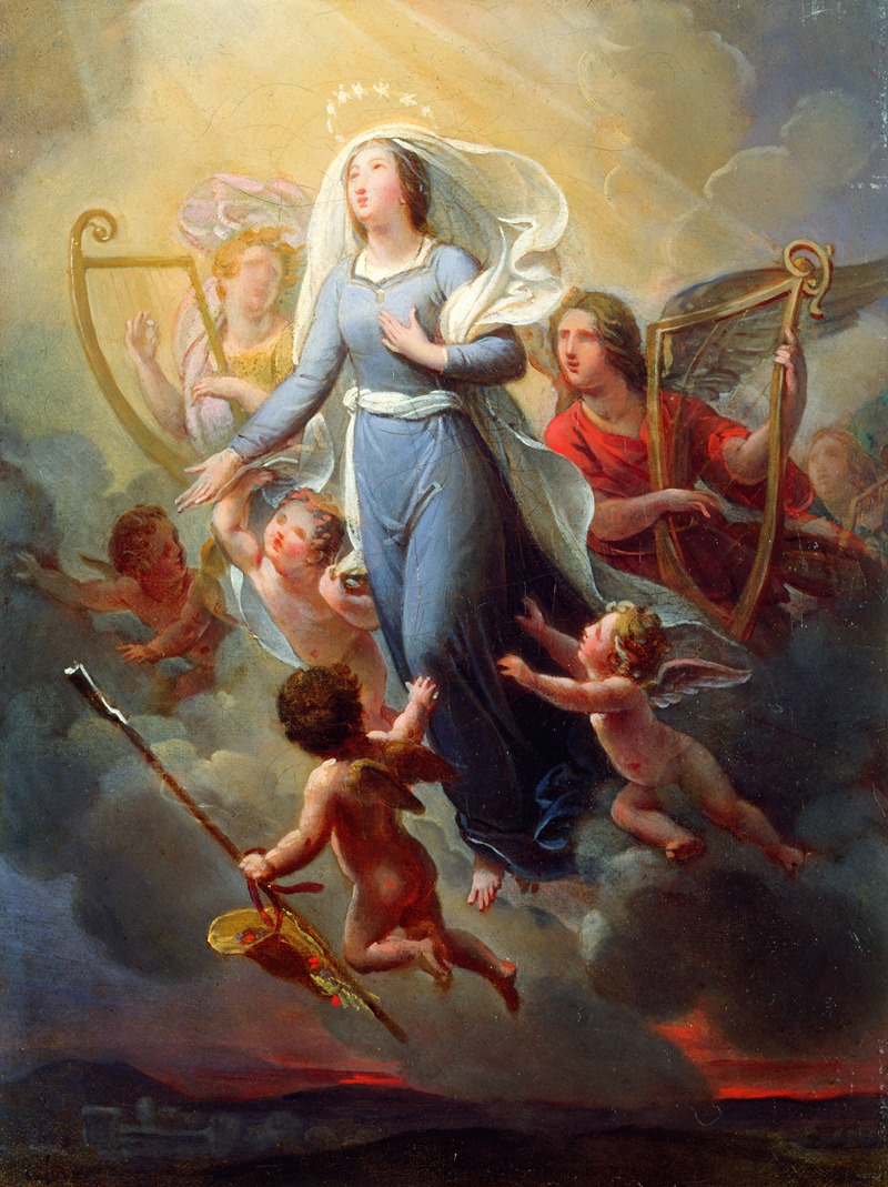 L'apothéose de sainte Geneviève by Joseph-Ferdinand Lancrenon, 1827 — digital art print download