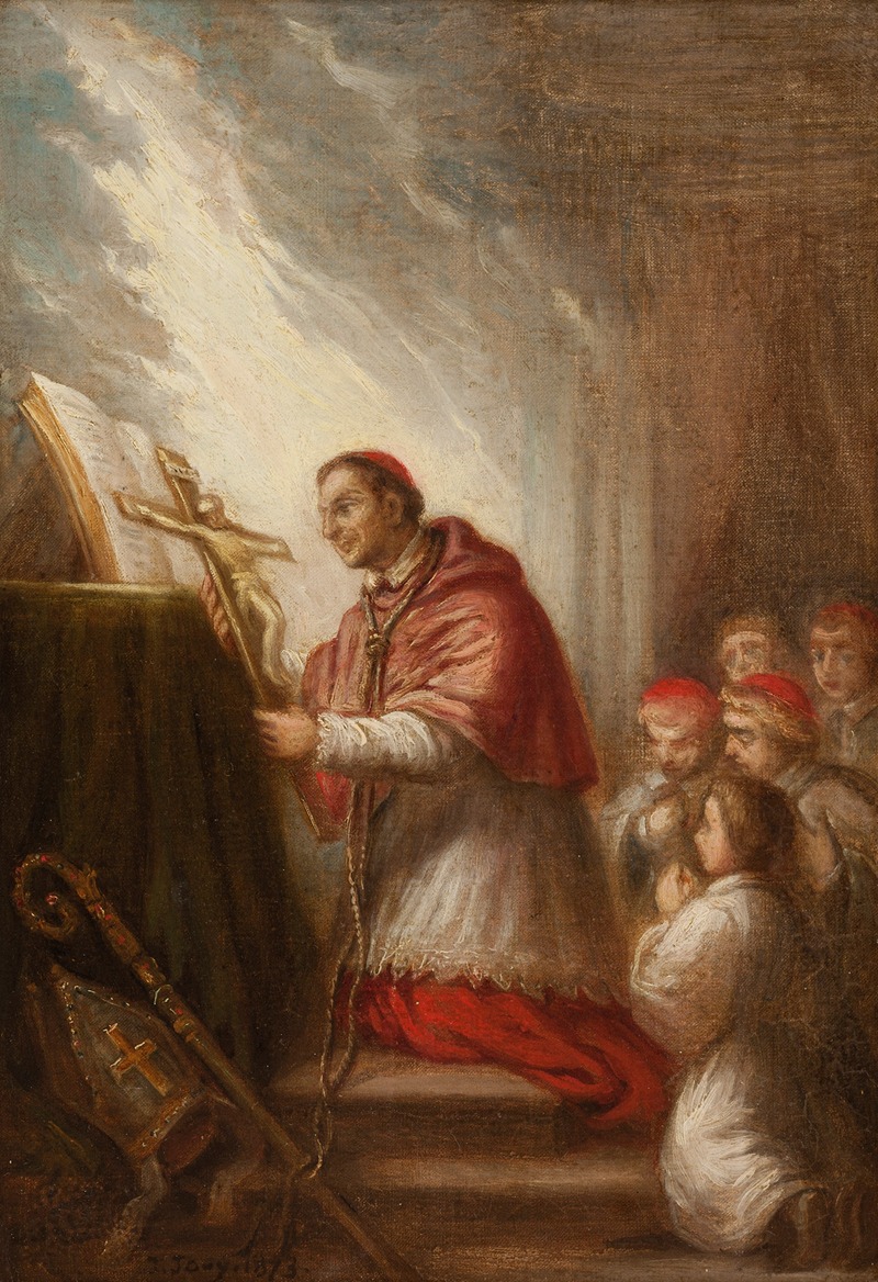 Saint Charles Borromée by Joseph-Nicolas Jouy, 1873 — digital art print download