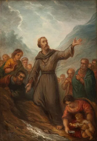 Saint Léonard faisant jaillir une source by Joseph-Nicolas Jouy, 1873 — digital art print download