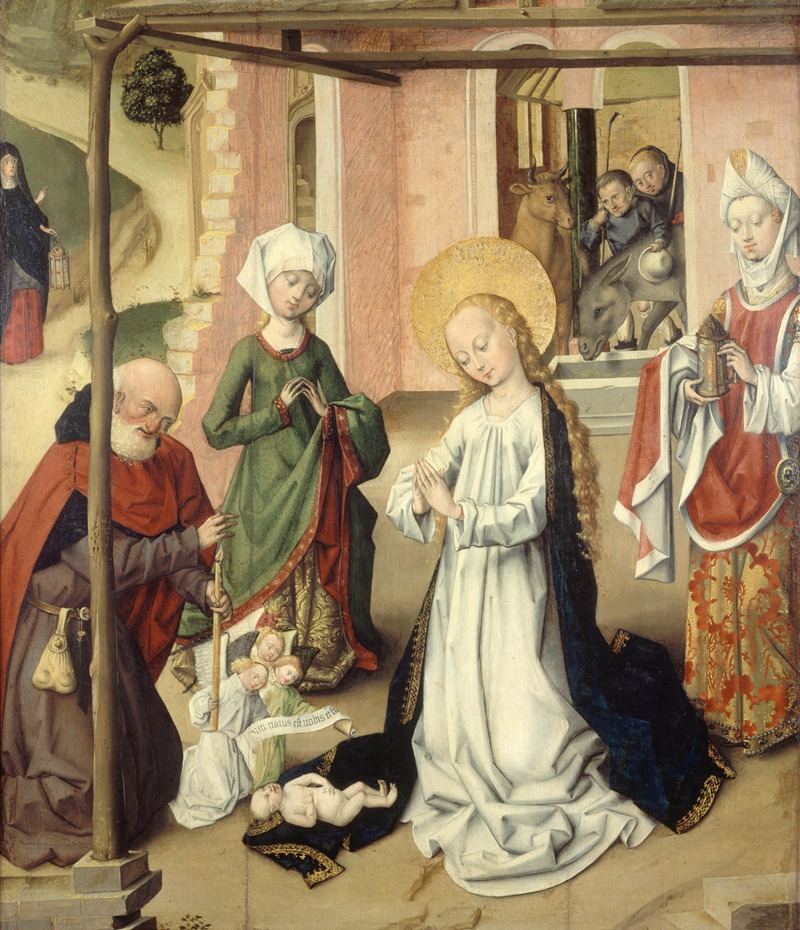 L'Adoration de l'Enfant by Master of the Saint Bartholomew Altarpiece, 1475-1510 — digital art print download